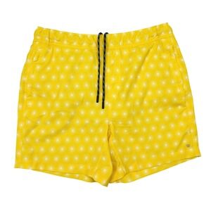 Mack Weldon Swim Trunks Mens Size Medium Yellow Swimsuit Lined Casual Hybrid